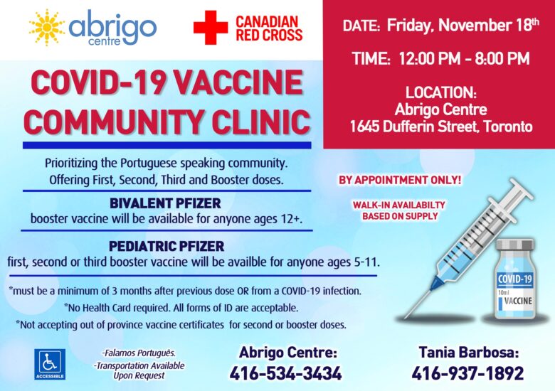 Abrigo’s Next COVID-19 Vaccination Clinic is Friday, November 18