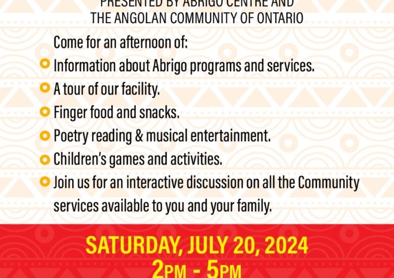 The Abrigo Centre, in partnership with the Angolan Community of Ontario