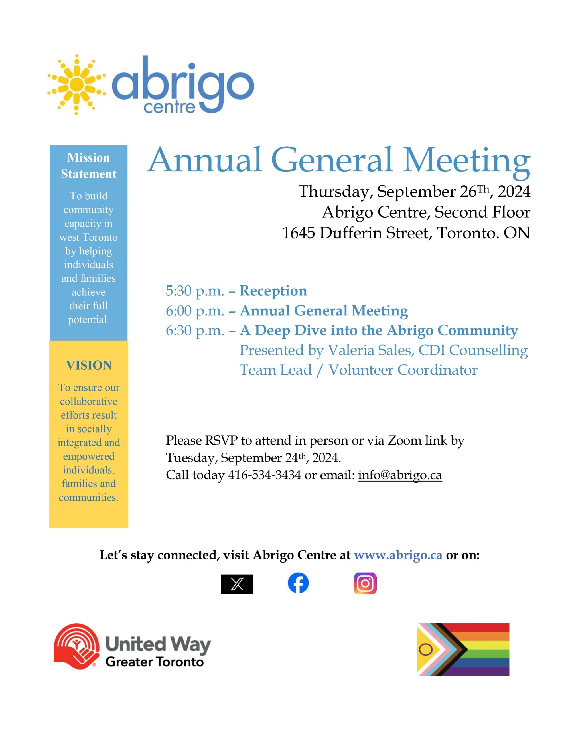 Annual General Meeting Agenda, You’re Invited