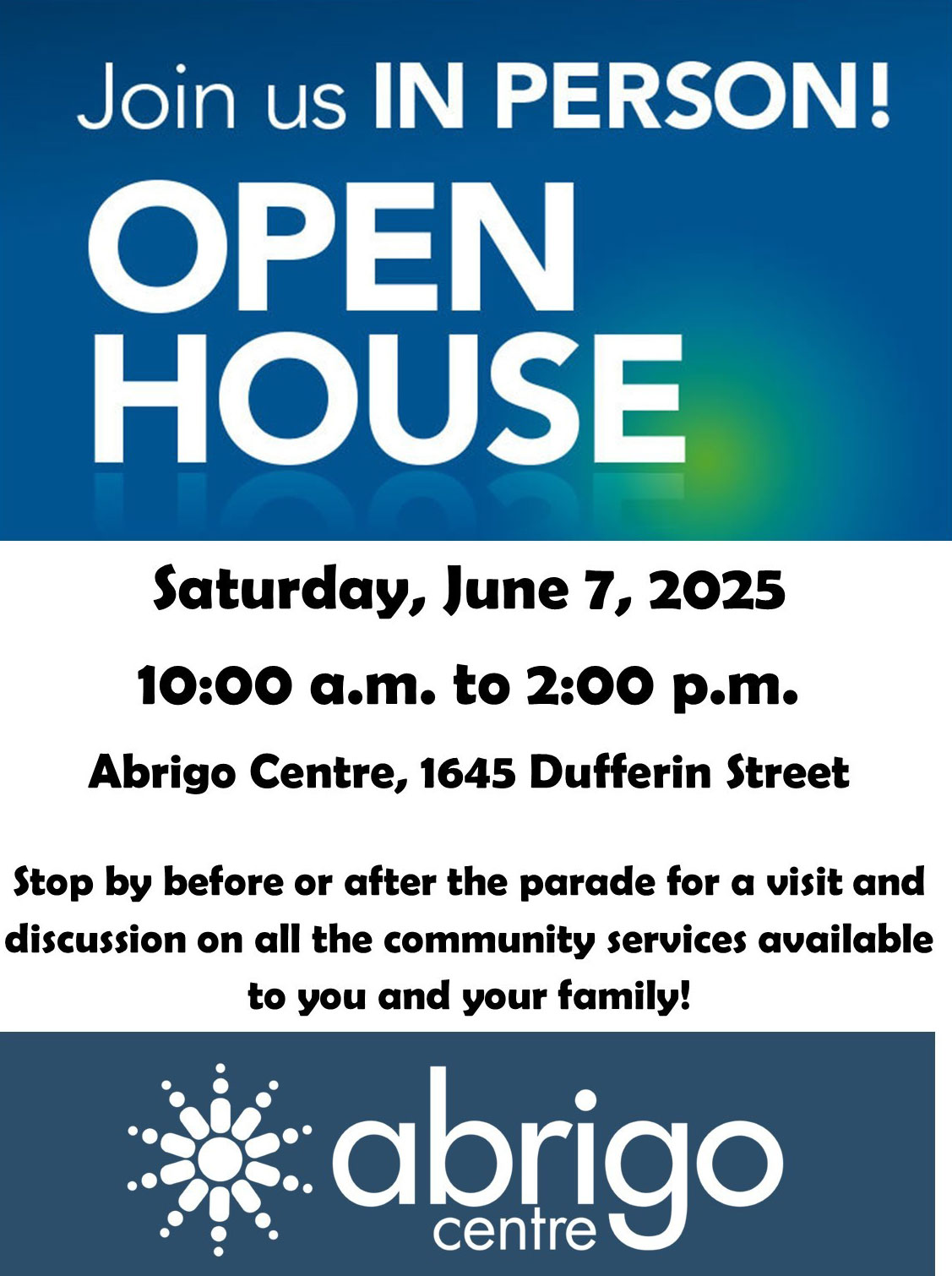 Join us IN PERSON! OPEN HOUSE