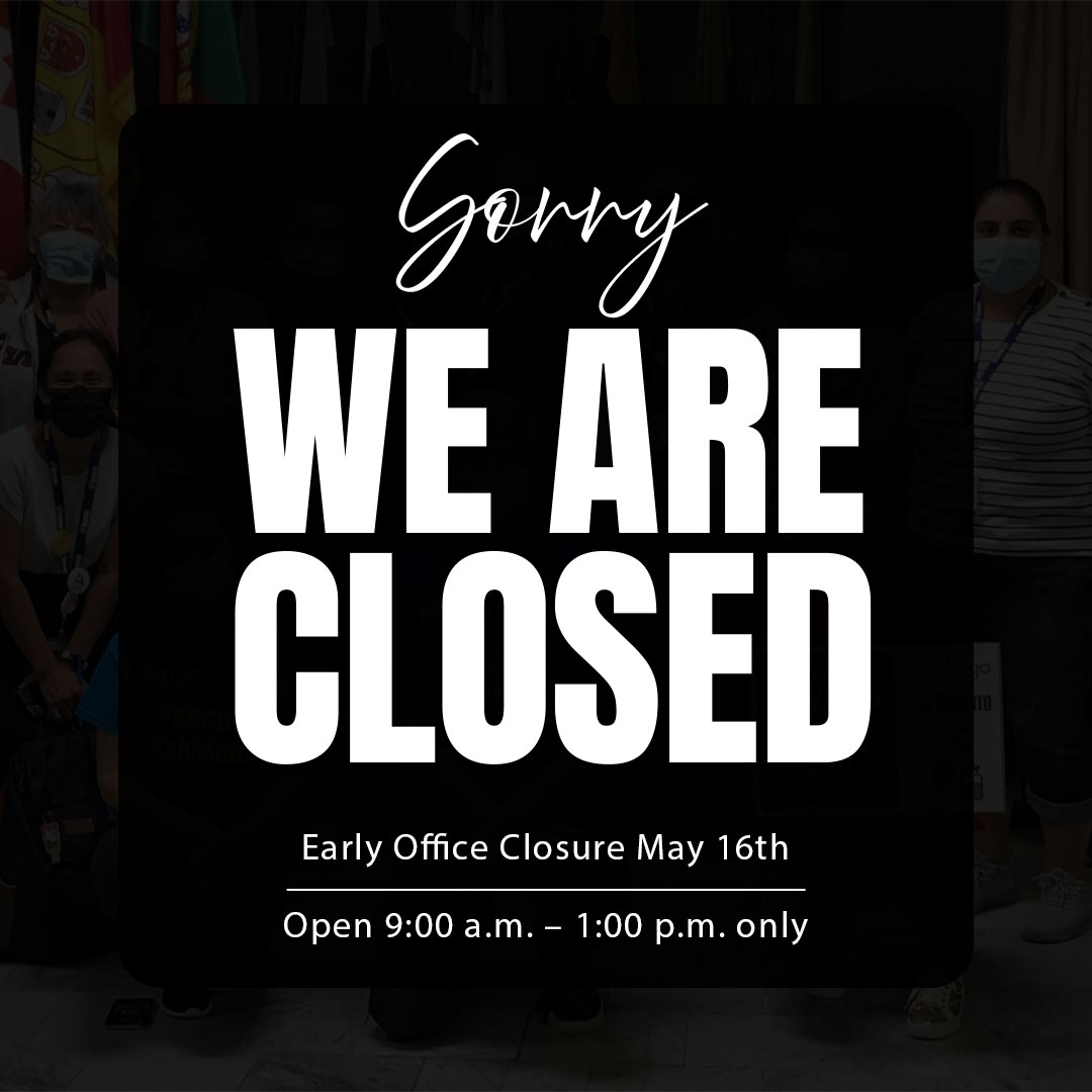 Early Office Closure May 16th